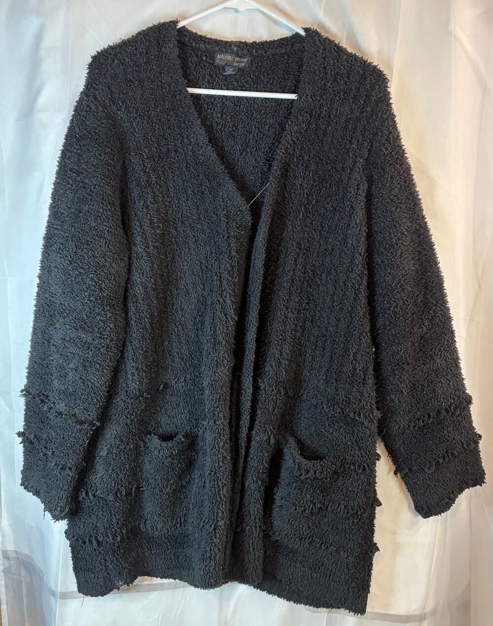 Barefoot Dreams Cozy Chic Long Sleeve Black Cardigan Size 1X